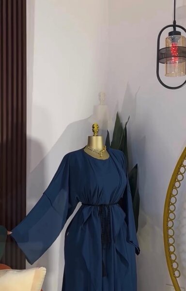 Elegant Blue Abaya Dress