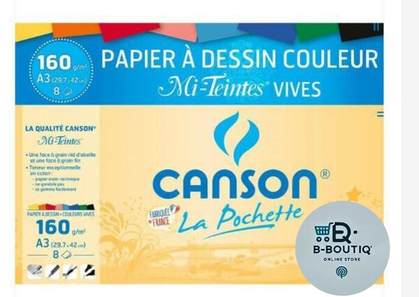 Papier à Dessin Couleur Canson