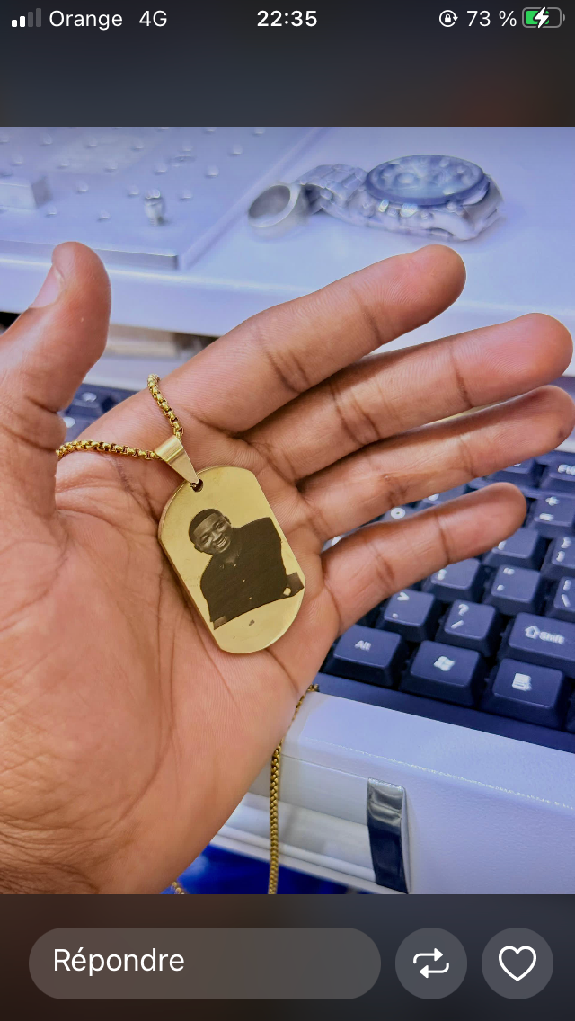 Pendentif Plaqué Or Personnalisé