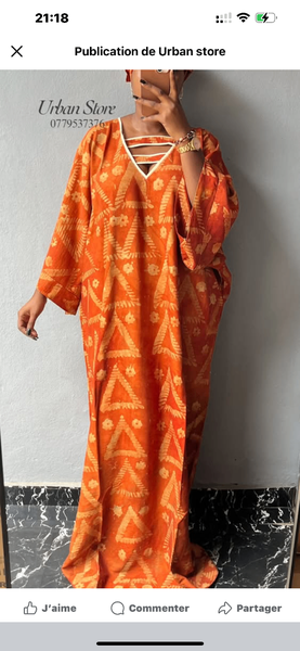 Robe Maxi Bohème Orange