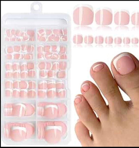 Faux ongles pieds élégants