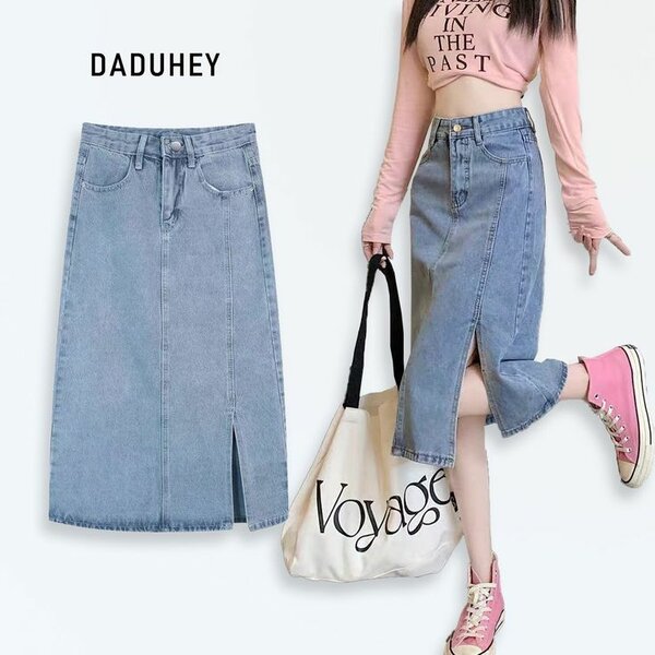 Jupe Midi en Jean Fendue