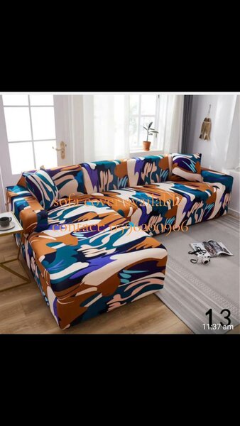 Sofa cover, L shape,chairs set
