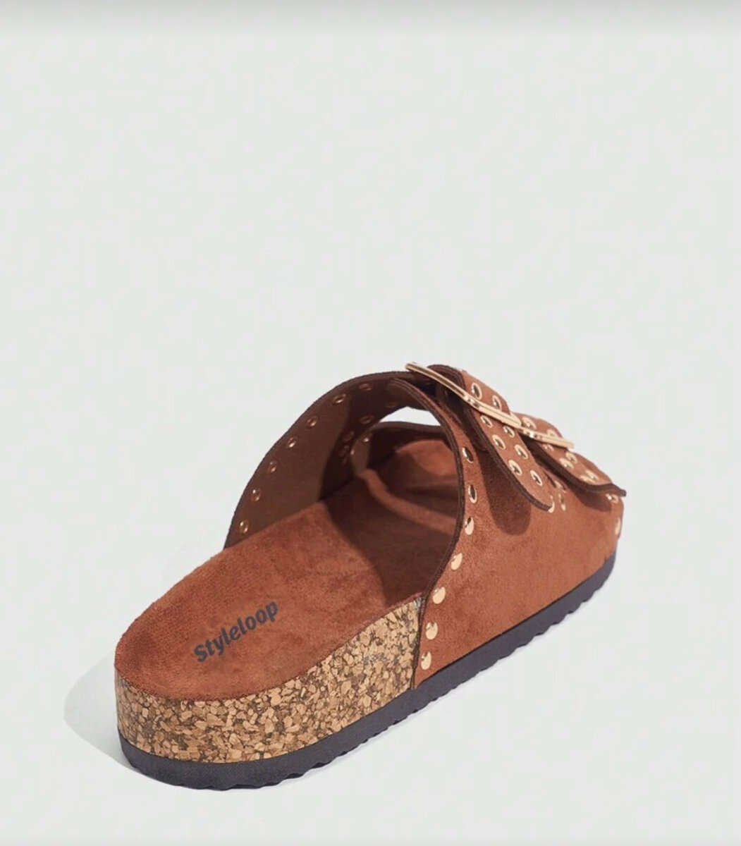 Sandales marron suédées élégantes