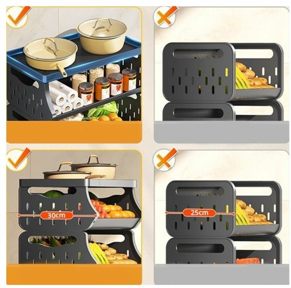 6-LAYER MULTIFUNCTIONAL KITCHEN STORAGE RACK