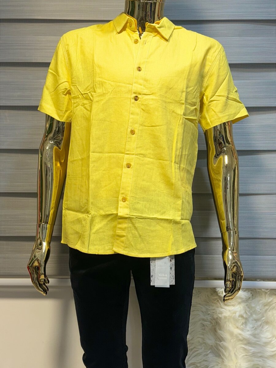 Mens Fashion Linen Tailored Shirt