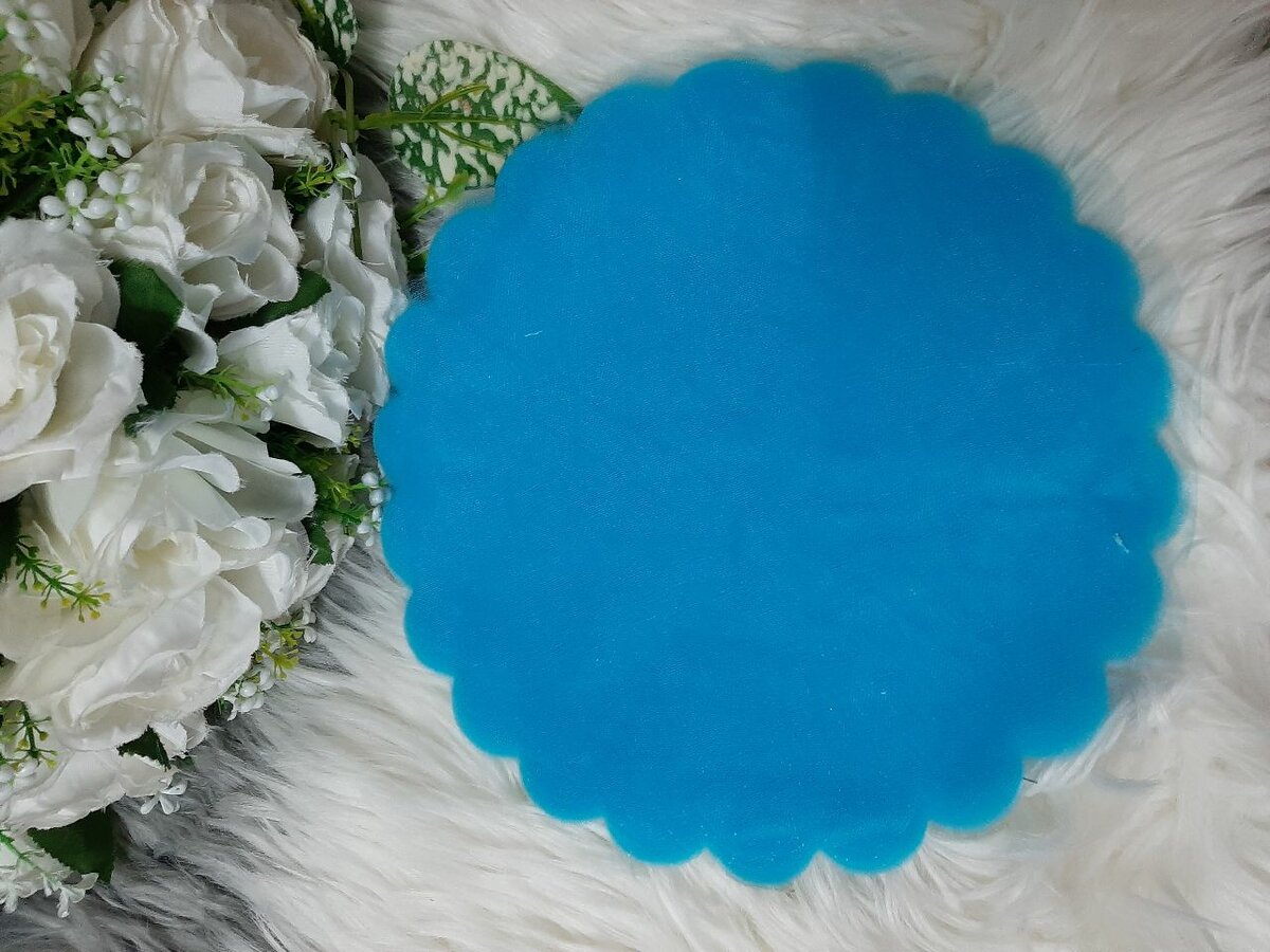 Tulle simple bleu turquois