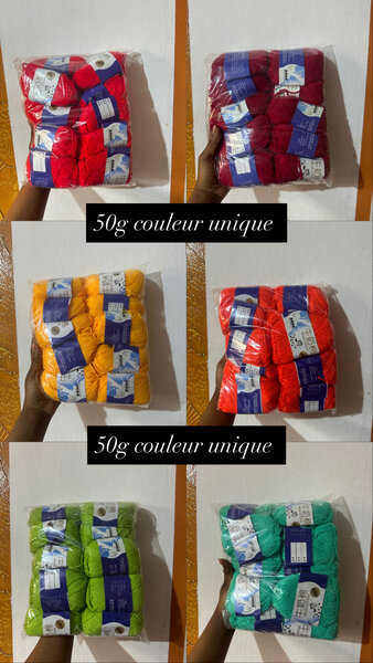 Lot de Fils à Tricoter 50g