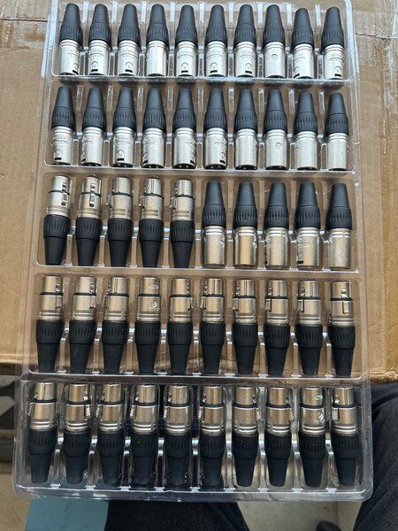 Male and Female XLR plugs