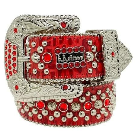 Ceinture Strass Glamour Rouge