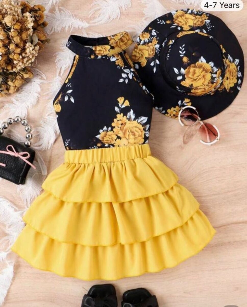 Robe estivale enfant fleurie