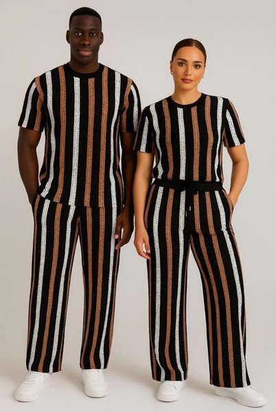 Tenue décontractée à rayures