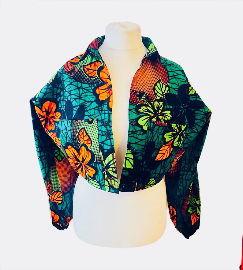 Ankara shirt crop top