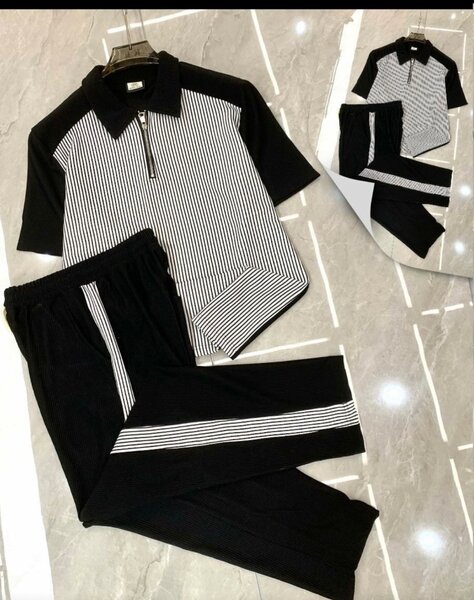 Ensemble décontracté rayé homme