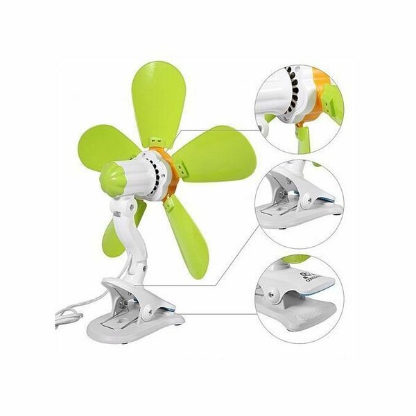 Mini Ventilateur Electrique - Vert/Blanc