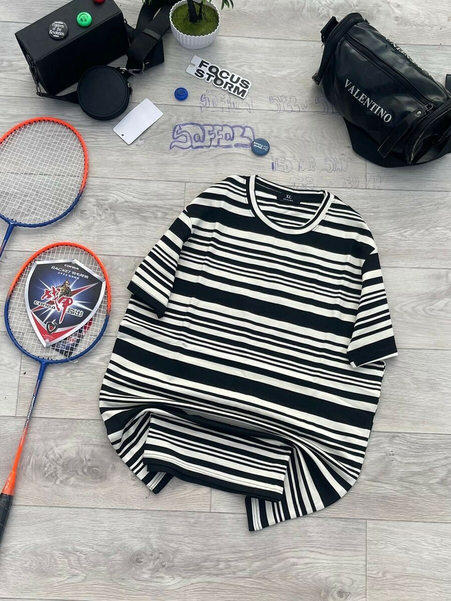 T-shirt rayé décontracté