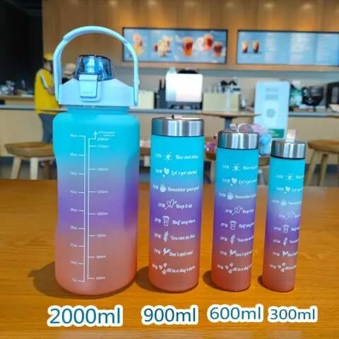 Bouteilles d'Eau Motivantes 2000ml