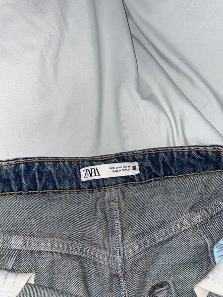 Юбка из джинс с разрезом