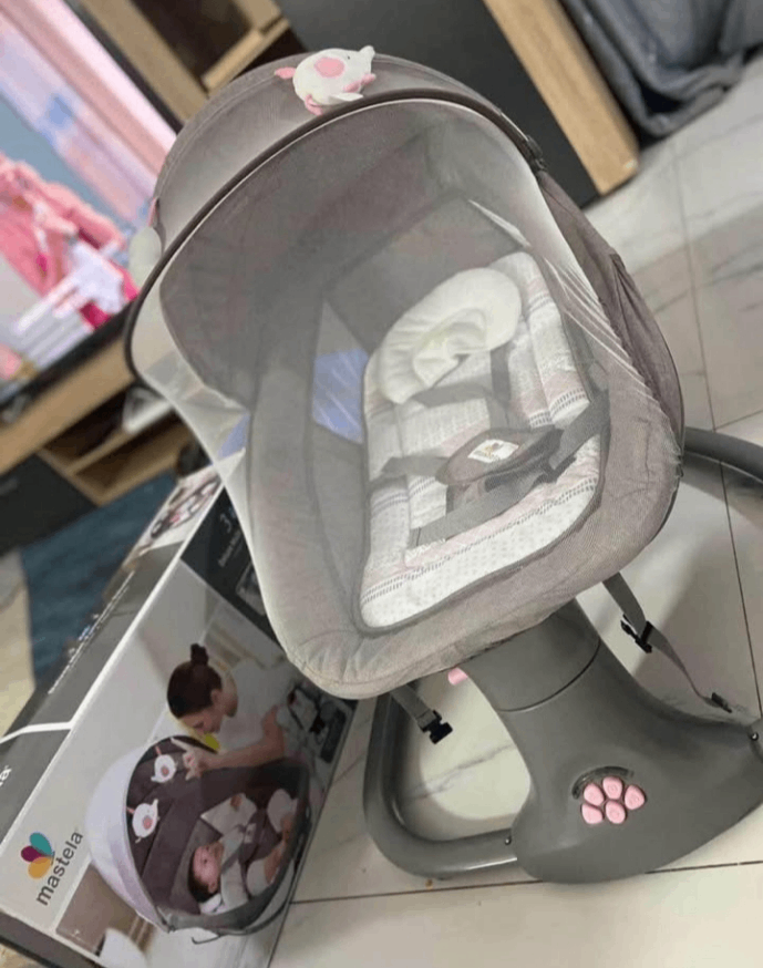 Chaise berçante bébé avec filet