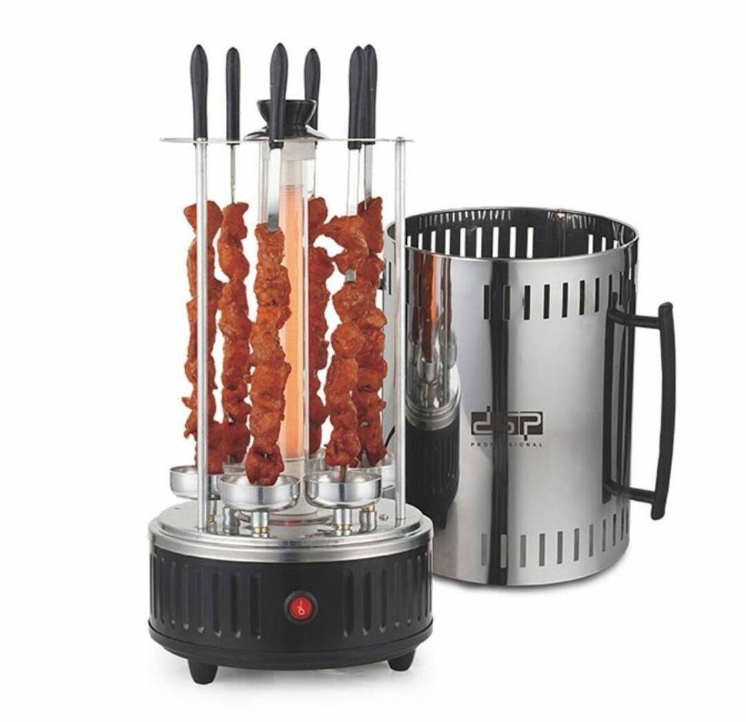 6 POLE STAINLESS STEEL ELECTRIC AUTOMATIC ROTATING BARBECUE