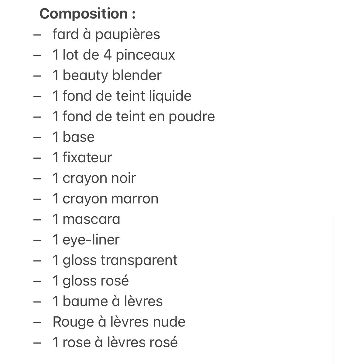 Coffret Maquillage Complet