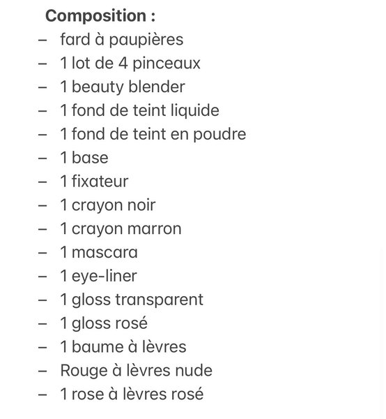 Coffret Maquillage Complet