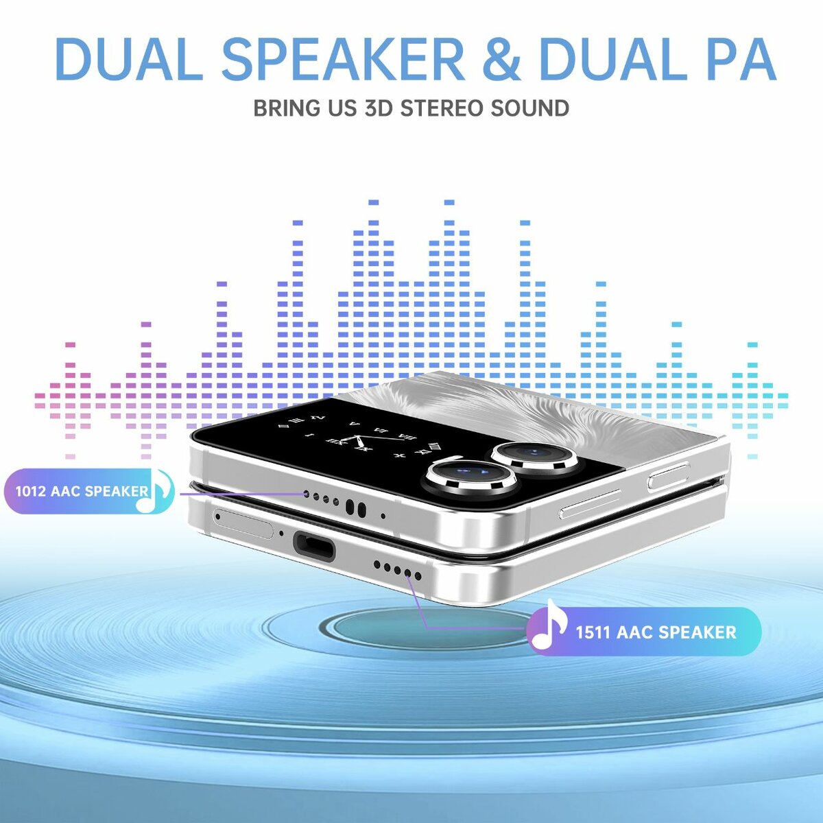 Smartphone Pliable Dual Speakers
