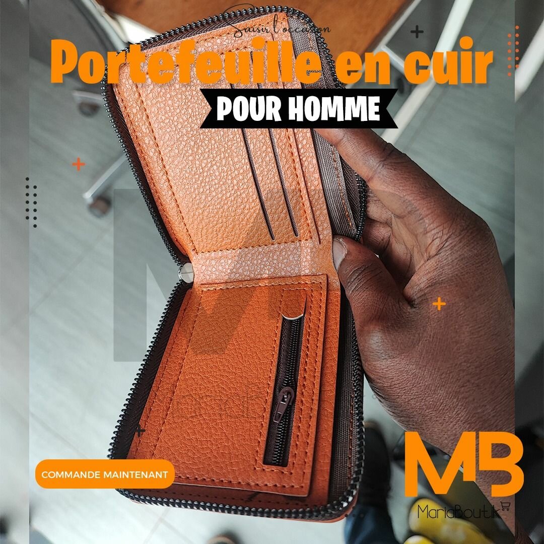 Porte-carte en cuir homme