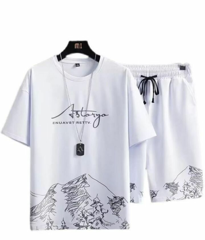 Ensemble T-shirt et short imprimé montagne