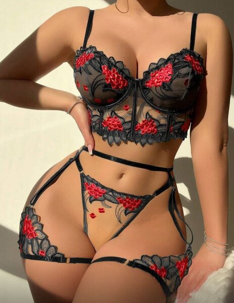 Ensemble de lingerie sexy floral