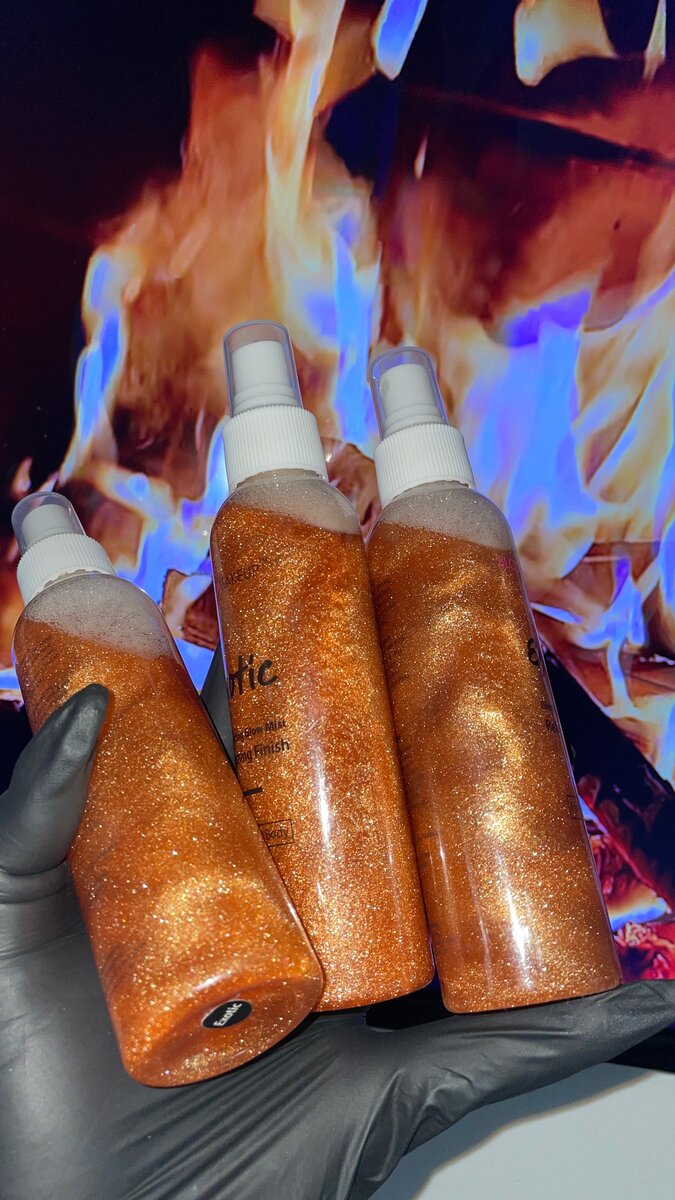 Spray corporel scintillant