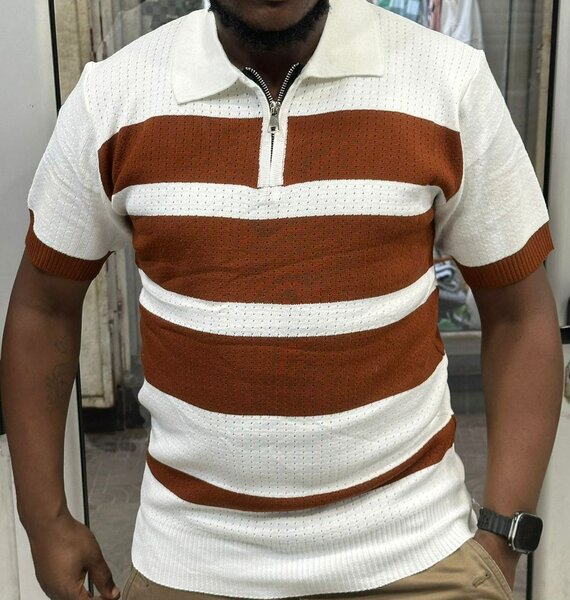 Polo zippé homme style rétro