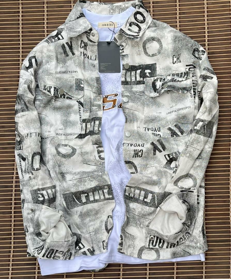 Chemise décontractée imprimée homme