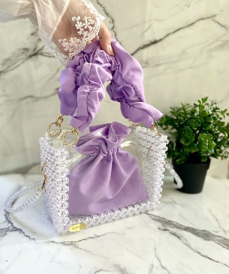 Sac à main perles élégant