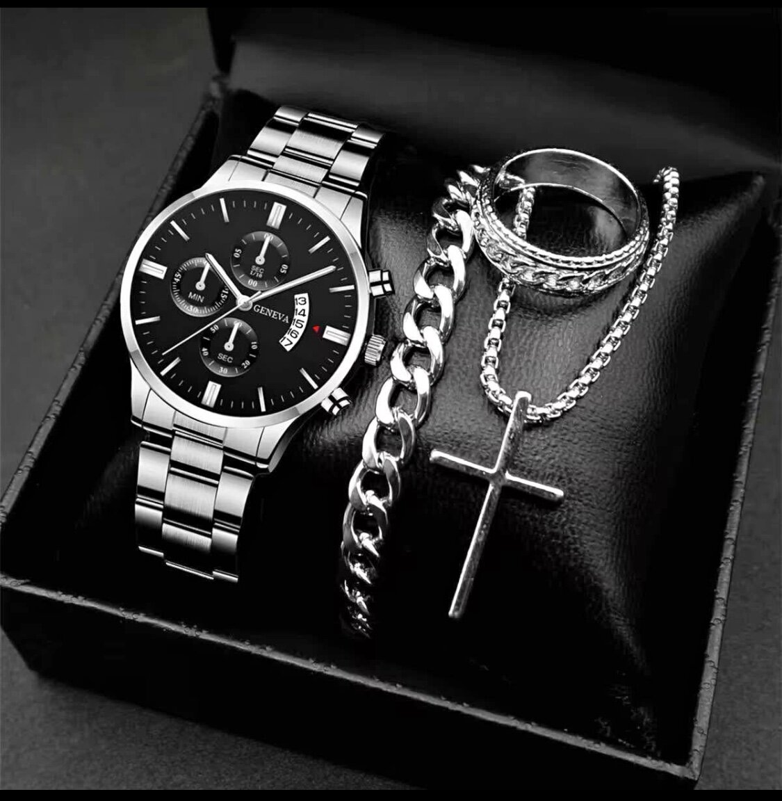 Ensemble Montre et Bijoux Homme