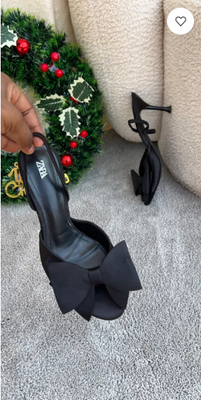 Tersa Black Sling Back Low Heels