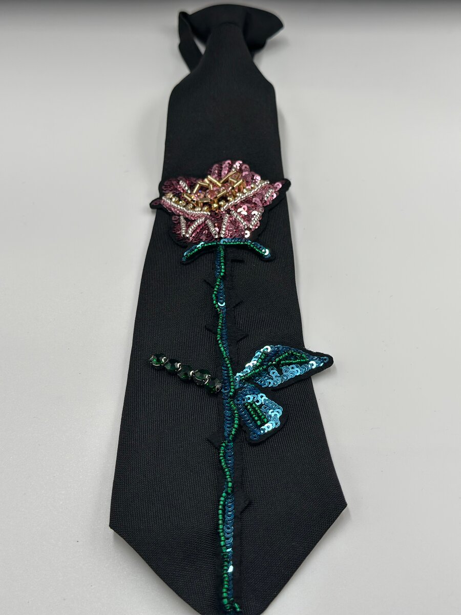Elegant Embroidered Ties Set