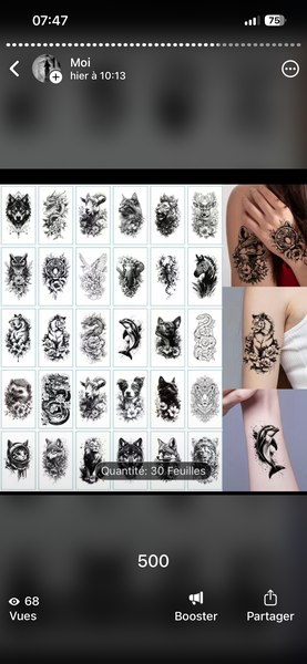 Tatouages Temporaires Éphémères