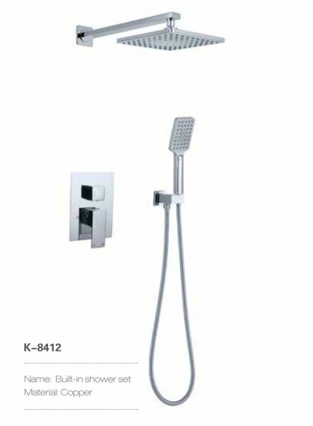 Concealed shower mixer.