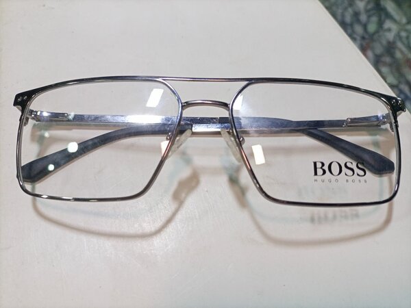 Metal double bridge glasses frame