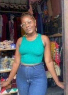 Green ribbed T-shirt