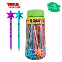 BAHADUR HOW GRAPHITE PENCIL WITH STAR ERASER -48 PENCILS- HOME, OFFICE AND SCHOOL