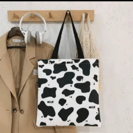 Sac fourre-tout imprimé vache