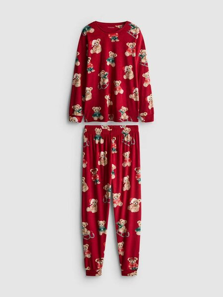 Pyjama rouge ours en peluche
