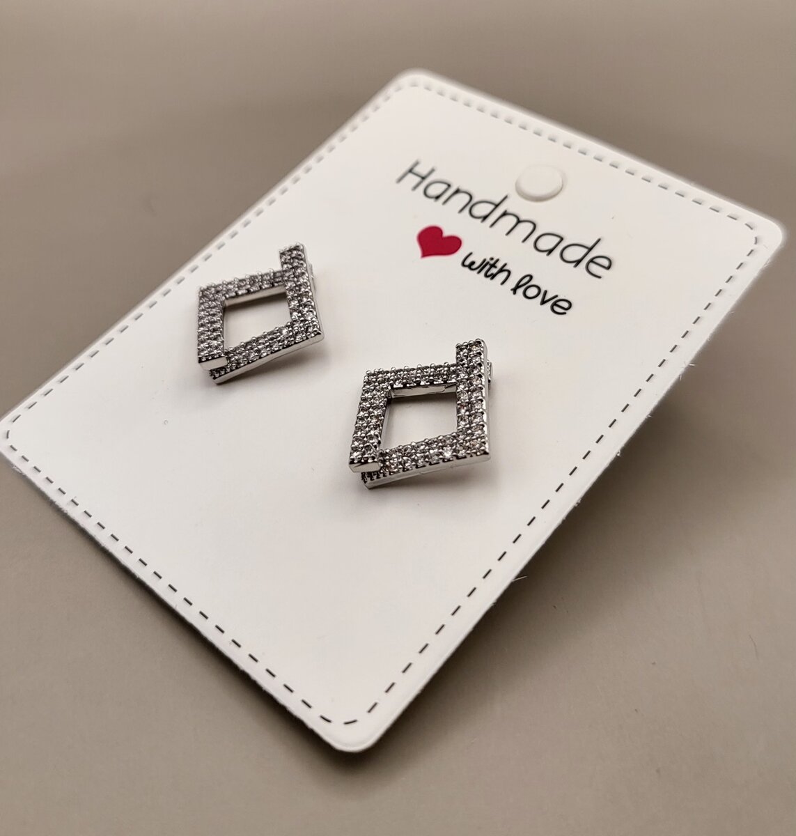 Square  zircon stud
