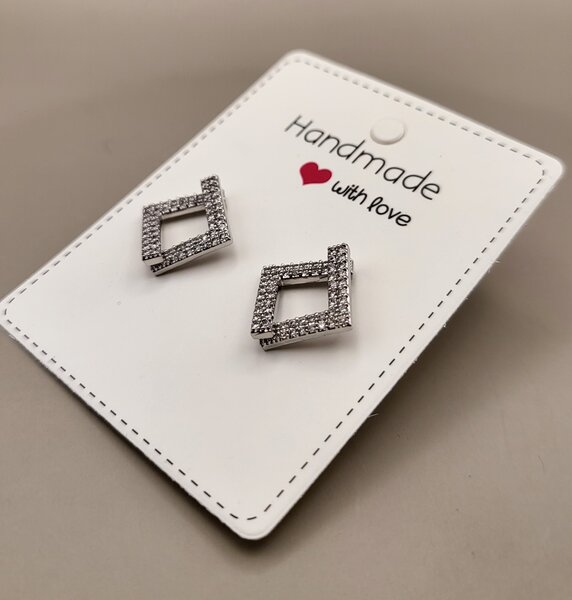 Square  zircon stud