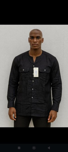 Chemise Homme à Col Mao