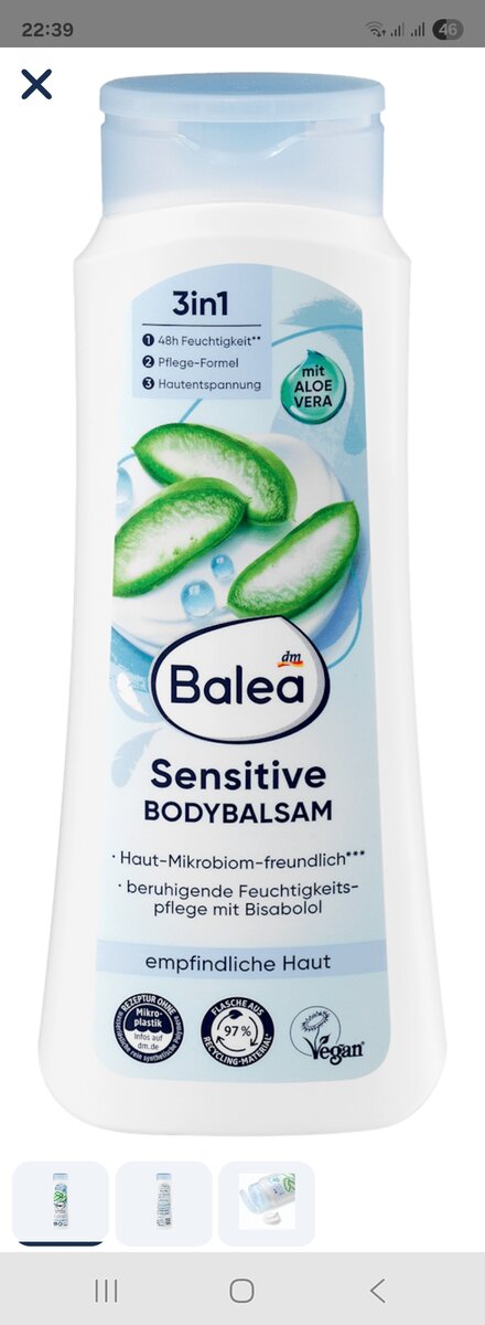 Balea Lotion Hydratante 3en1