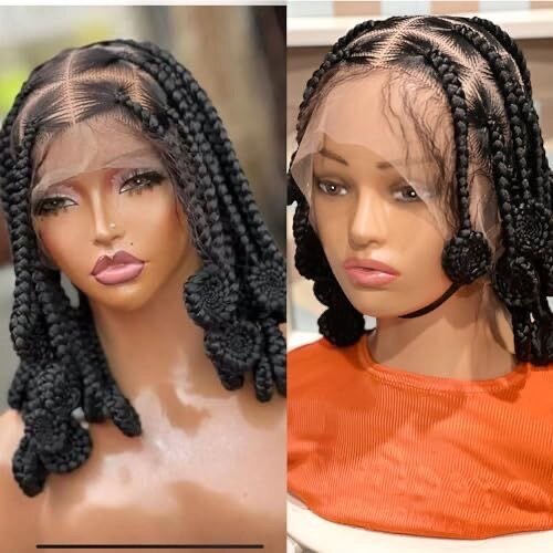 Full lace synthetic braided wig Africa inspired look