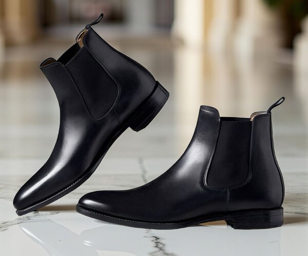 Bottines Chelsea en cuir homme